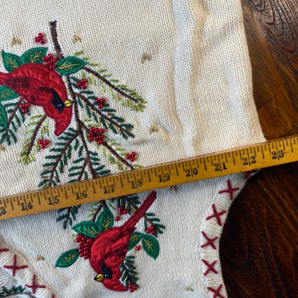 Women’s White Vest One Resource NWT Sweater Knit Embroidered Cardinals XL (16-18 - Picture 9 of 10
